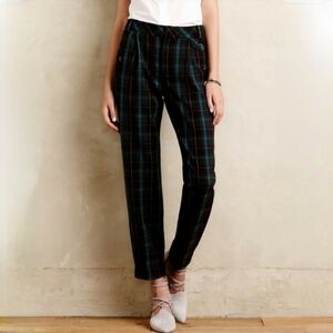 Anthropologie Cartonnier Multicolor Plaid Ankle Trousers 4